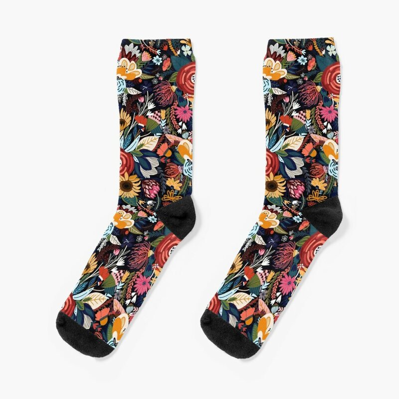 Popping Moody Floral Socks set di scarpe di moda regali invernali calzini da uomo di lusso da donna