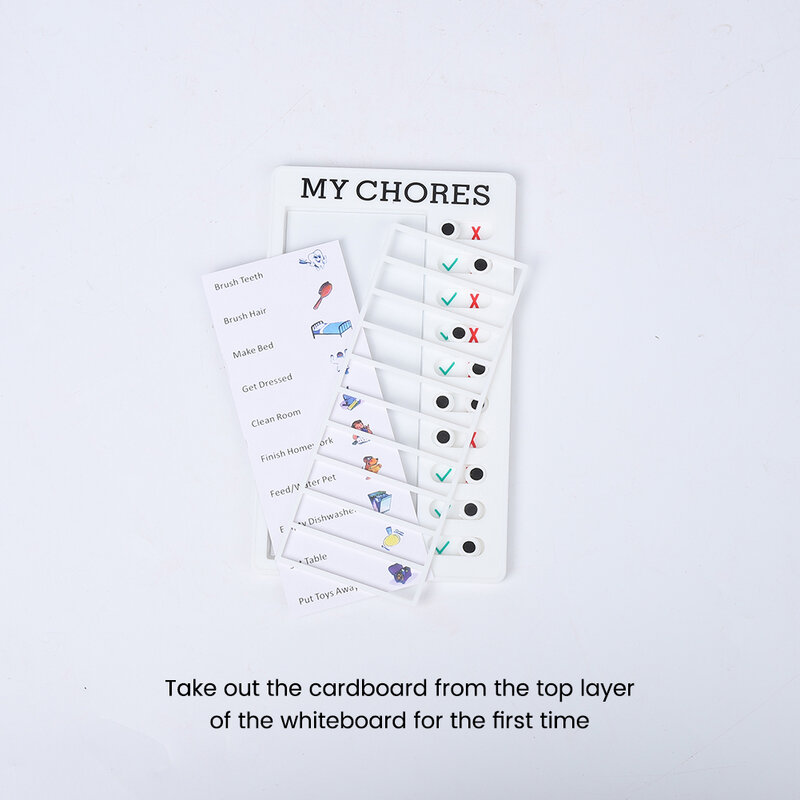 Blank Chore Chart 2 PCs Detachable Message Board 4.7x7.9 Inch Plastic Board With 2 Pieces Erasable Marker Pens Dropship