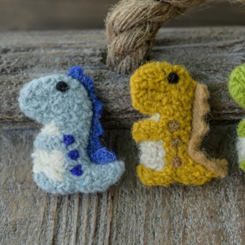 5 unids/set DIY hecho a mano bebé fieltro de lana dinosaurio estrellas amor corazón fiesta en casa decoraciones recién nacido de