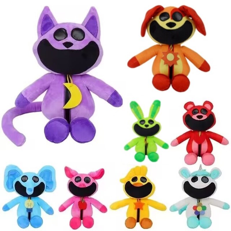 Smiling Critters Plush Toy Smiling Critters Cat Nap Catnat Accion Doll Soft Toy Peluches Pillow Birthday Christmas Gift