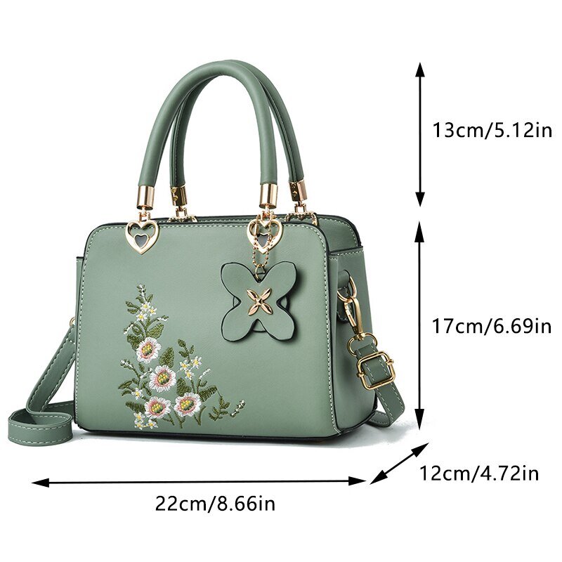 Mulheres Bordado Bolsas Bolsa Sacolas Moda Handle Bag Grande Capacidade Crossbody Bags Feminino Portátil Trendy Acessórios