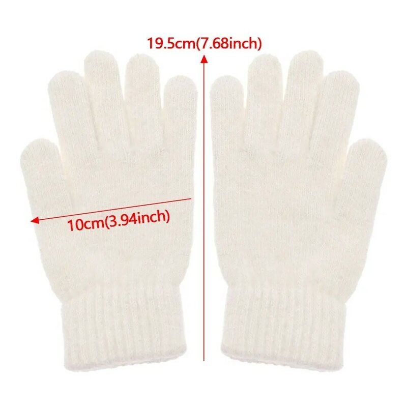 Cycling Driving Elastic Cashmere Warm Thick Full Finger Gloves Winter Gloves Mittens
