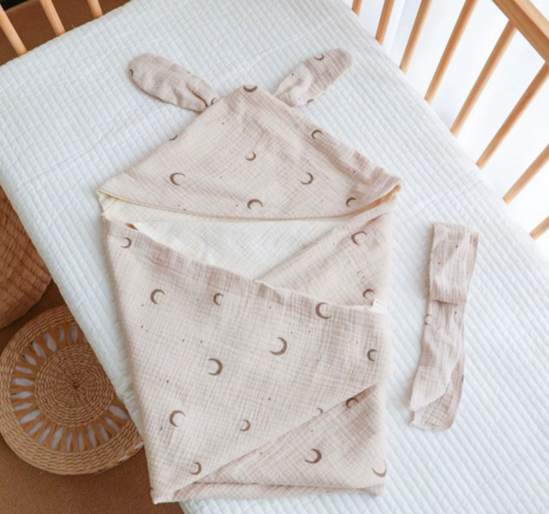 Manta de muselina de 4 capas para bebé recién nacido, saco de dormir suave de algodón, 90cm