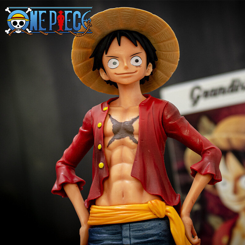 One Piece Anime Figure Model Toys Analyste, Confident Smiley Luffy, Three Form Face, Proxy Butter Action Figurine, Hot, 28cm
