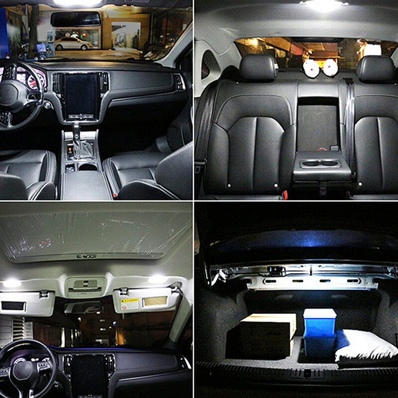 Festoon-bombilla LED T10 para Interior de coche, tablero de luz LED 5050, 6/9/12/24, 12V, luz blanca para maletero, lámparas de lectura, 1 piezas