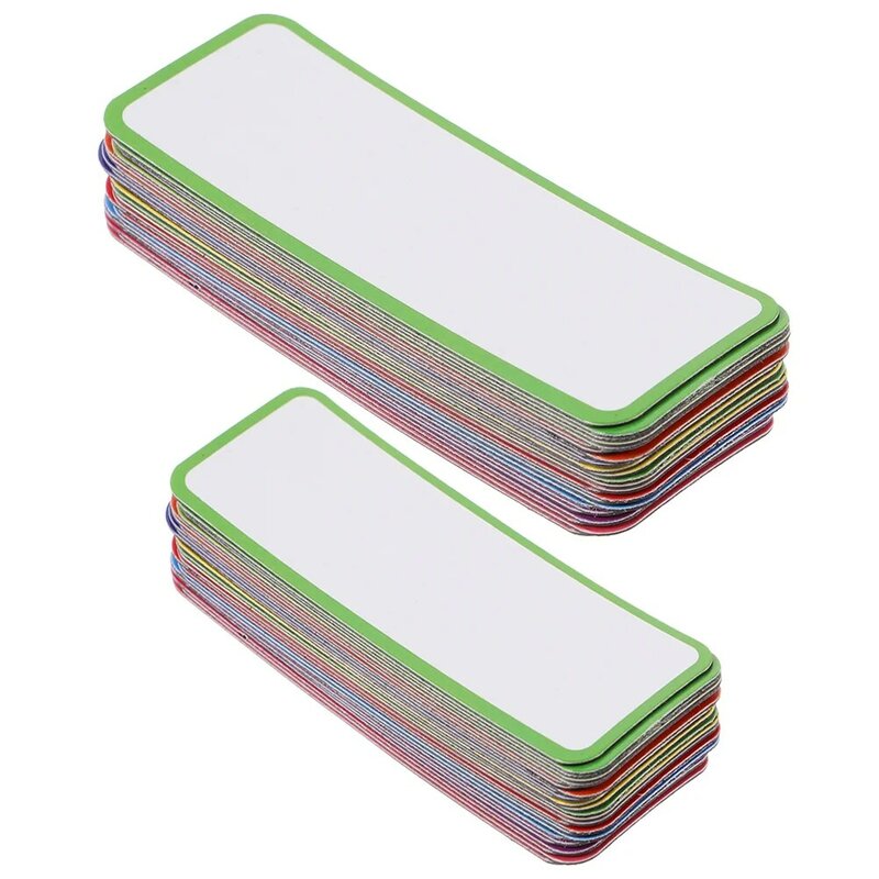 67 szt. Etykiety magnetyczne Naklejki na tablicę Magnesy na lodówkę Wymazywalne identyfikatory na karty Kolorowe markery do wycierania na sucho
