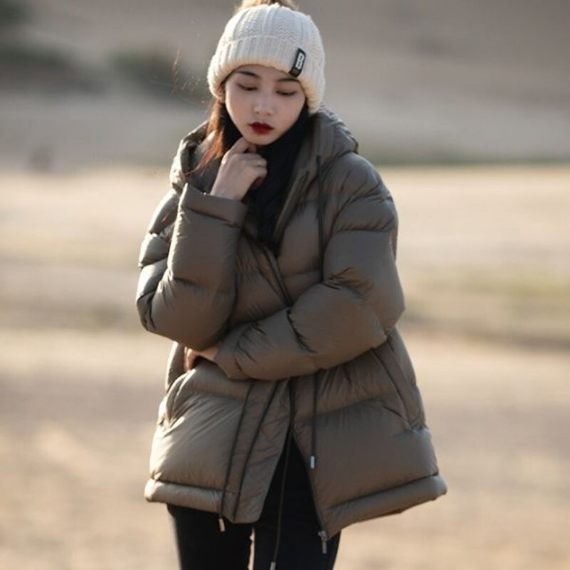 New Down Jacket Women Autumn and Winter High-end White Duck Down Super Thick Warm Short Section Waist Thin Winter Coat Women