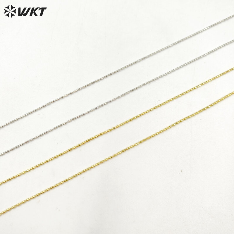 WT-BFN062 mode 18k echt vergoldet frauen schmuck bambus kette für anhänger match necklace 10pcs