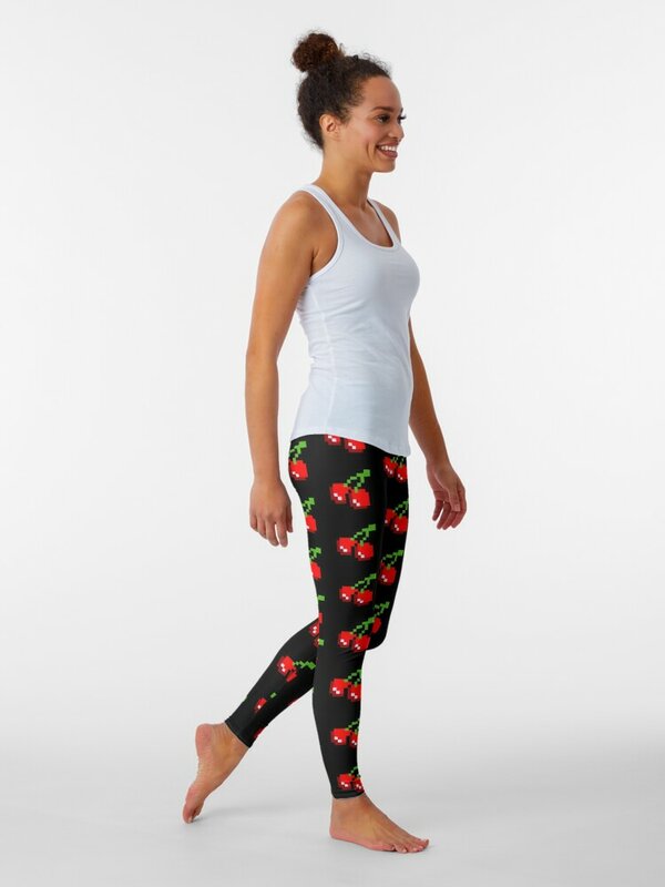 Wiśnie legginsy sportowe kobiety siłownia spodnie do joggingu damskie spodnie damskie legginsy