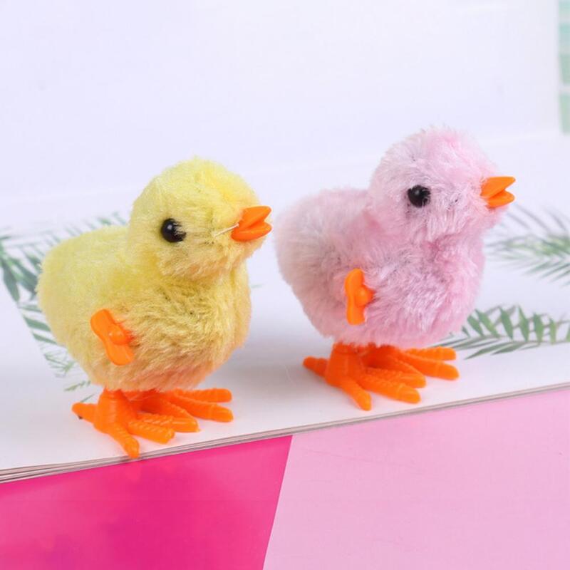 Soft Plush Wind-up Chick Toy para crianças e adultos, Cartoon Jumping Toy, Clockwork Winding, presente criativo para crianças
