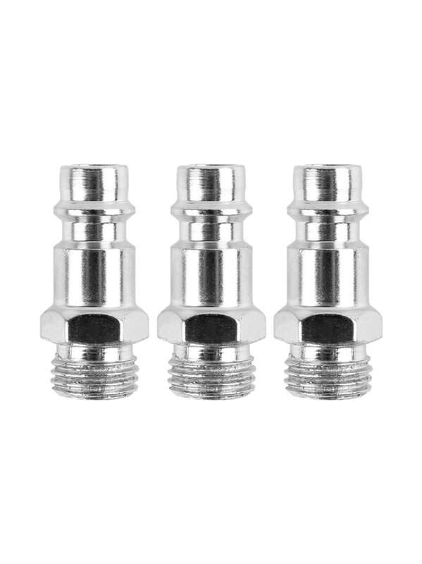 3pcs Compressed Air Male Thread Repair Durable Tool Accessories Time Saving Quick Connector Industrial 1/4 Inch Iron Replacement