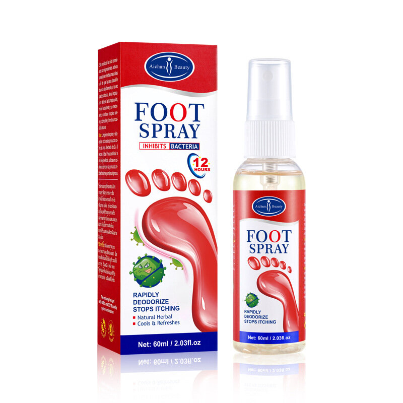 Voetverzorging Langdurige Anti-Transpirant Deodorant Spray Effectief Snel Verwijdert Voetzweet Hydraterende Parfum 60Ml