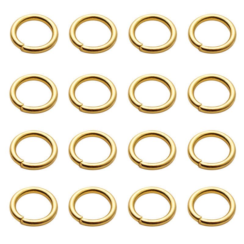 Lote de anillos abiertos de acero inoxidable, conectores de anillos divididos de 4, 5, 6 y 8mm, accesorios para hacer joyas y collares, 50-200 unidades