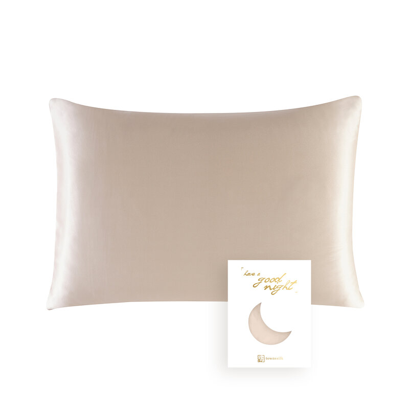 100% Natural Mulberry Silk Pillow Case With Hidden Zipper 22MM Front in Real Silk & Back in Lenzing Tencel Fabric, 1 Pack