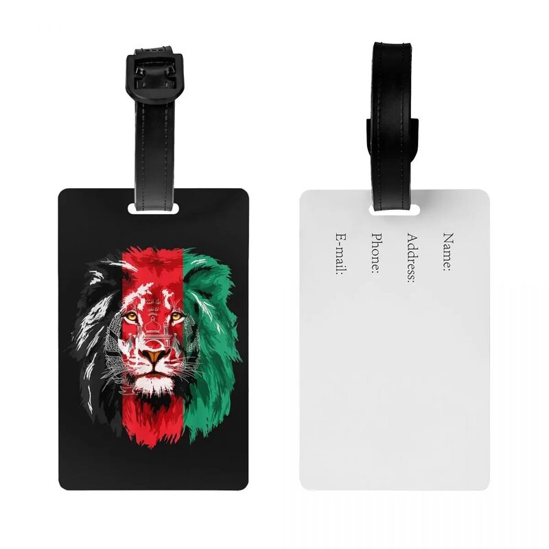 Custom Afghanistan Flag Lion Luggage Tag Travel Bag Suitcase Privacy Cover ID Label