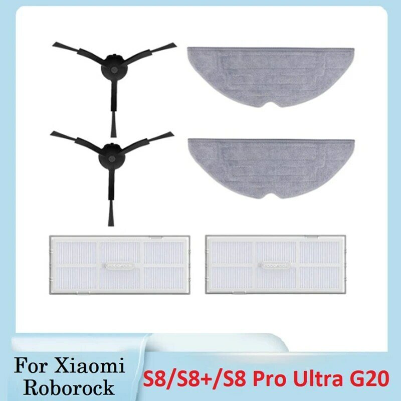 Ultra roboter wasch bar hepa filter seiten bürste mopp tuch staubsauger teile ersatzteile für xiaomi roborock s8/s8 pro