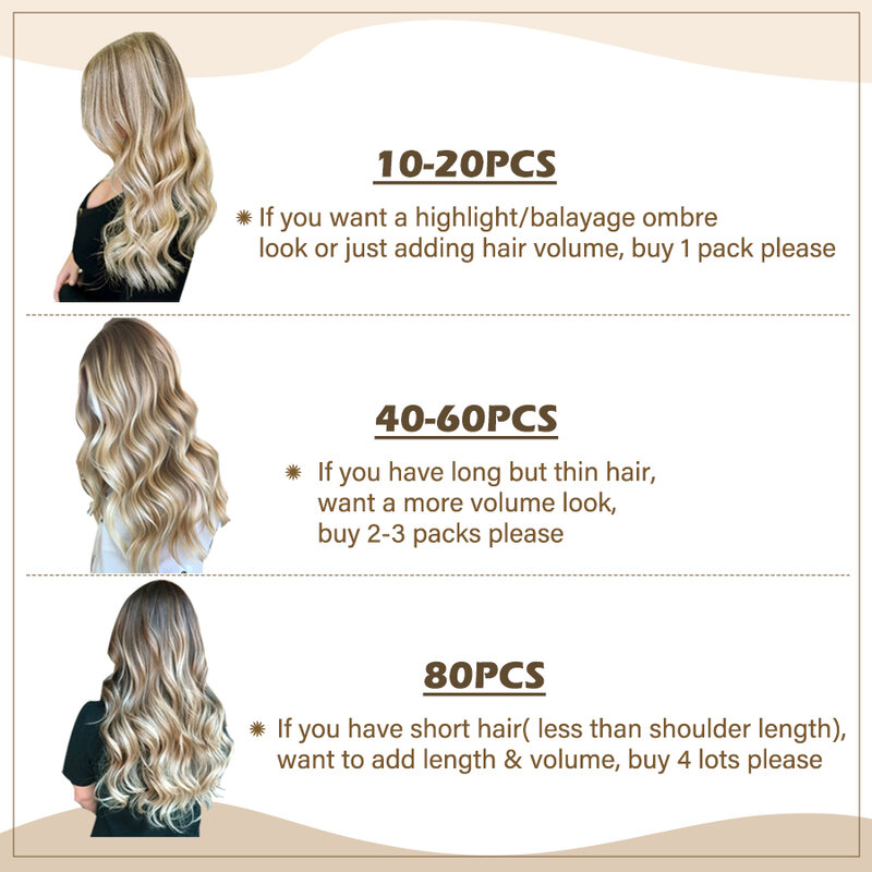 ZURIA Mini Tape In Human Hair Extensions Straight Seamless Skin Weft Invisible Adhesive Natural 12''16''20''24'' Remy Women Wigs