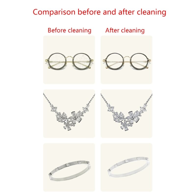 50ml soluzione ad ultrasuoni per la pulizia dei gioielli occhiali liquidi lenti per orologi anelli per orologi detergente speciale per macchine per la pulizia ad ultrasuoni