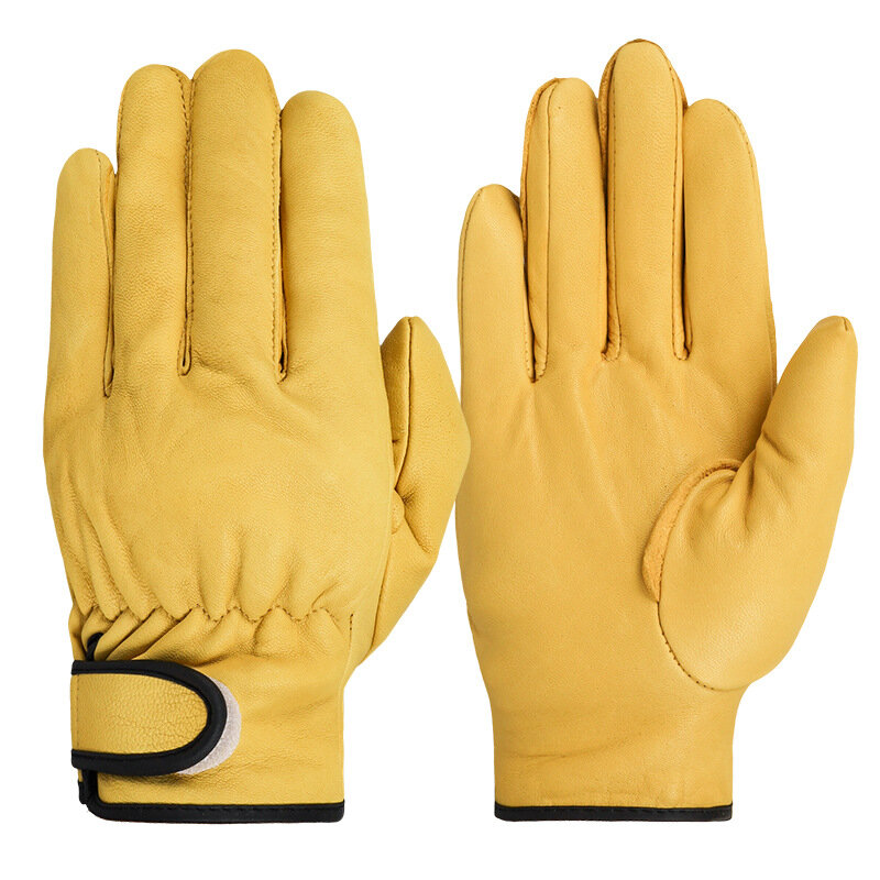 作業用手袋牛革革作業溶接安全保護ガーデンスポーツバイクドライバー耐摩耗性手袋