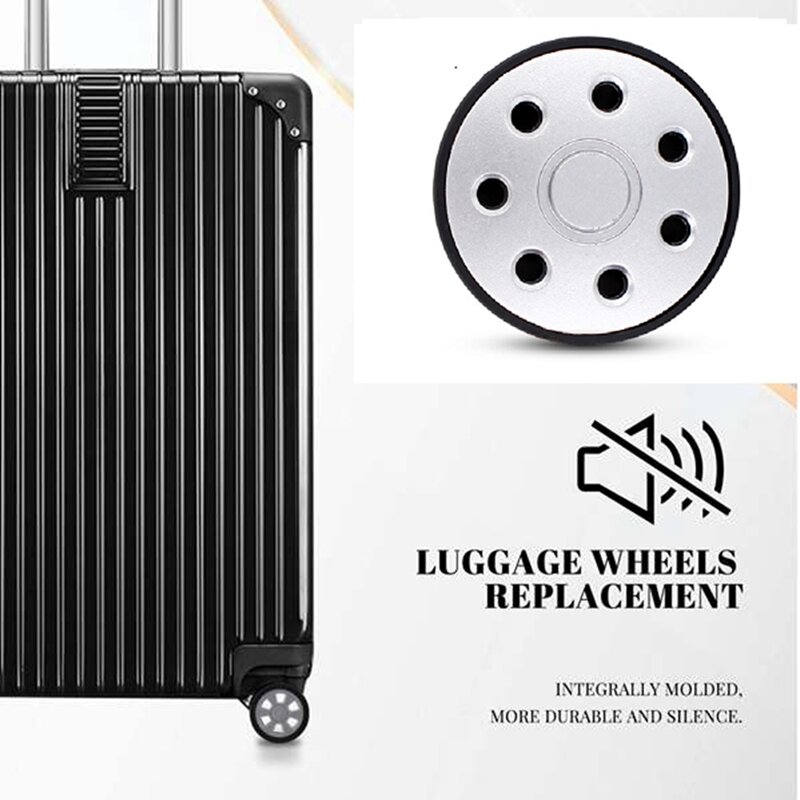 1 conjunto rodas de bagagem repalcement trole caso polia roda 20-28 Polegada mala rodas para bagagem