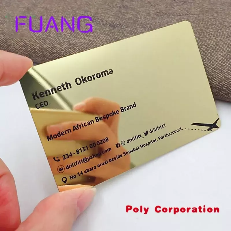 Лидер продаж на заказ, деловая карта отличного качества, металлическая визитная карточка с печатью
