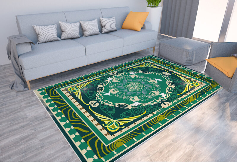 Tappeto con stampa geometrica in stile etnico bohémien home living room decoration tappetino camera da letto morbido tappeto antiscivolo per grandi aree