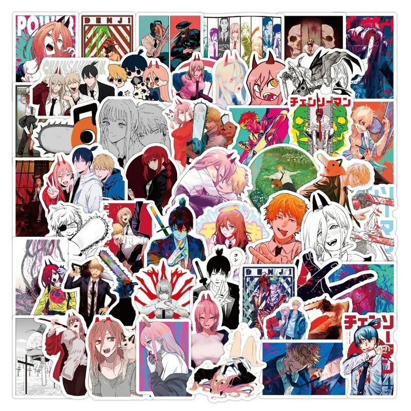 50pcs Anime Stickers Laptop Phone Case Pad Car Graffiti Sticker Decal Toy Kids Toy PVC Stickers Aesthetic Decoration