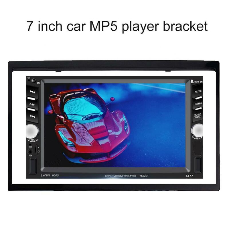 Universal Car Multimedia Player, rádio MP5, 7 Polegada, Double Din, Instalação Frame