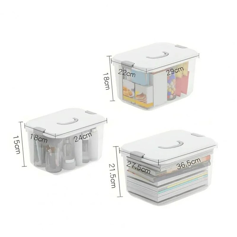 Practical Storage Holder Sundries Clothes Toys Organizer Case with Detachable Lid Dustproof Organizer Case Dorm Supplies