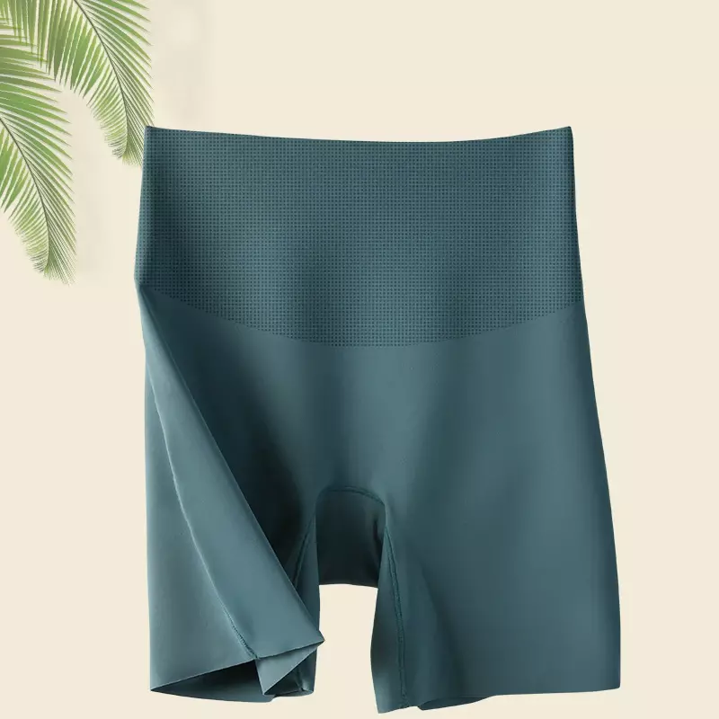 Women's Seamless Shorts Safety Pants High Waist Ice Silk Boxer Panties Anti Friction Skirt Shorts Large Size M-XXL