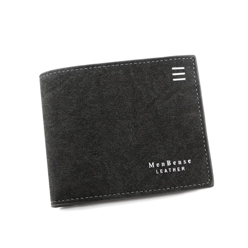 Portafoglio da uomo smerigliato moda impermeabile PU classico portafoglio maschile tasca portamonete quadrata multistrato