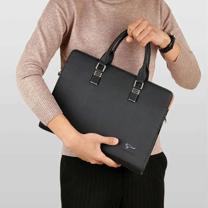 Business Horizontal Men Briefcases Bag High Capacity Laptop Handbag Office Male Shoulder Messenger Luxury Tote