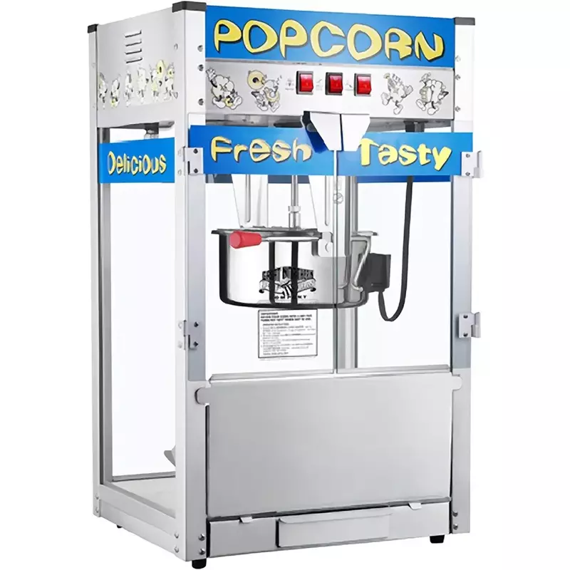Baru-perusahaan POPCORN utara 6210 Pop Heaven kualitas komersial mesin Popcorn Popper, biru, 12 ons
