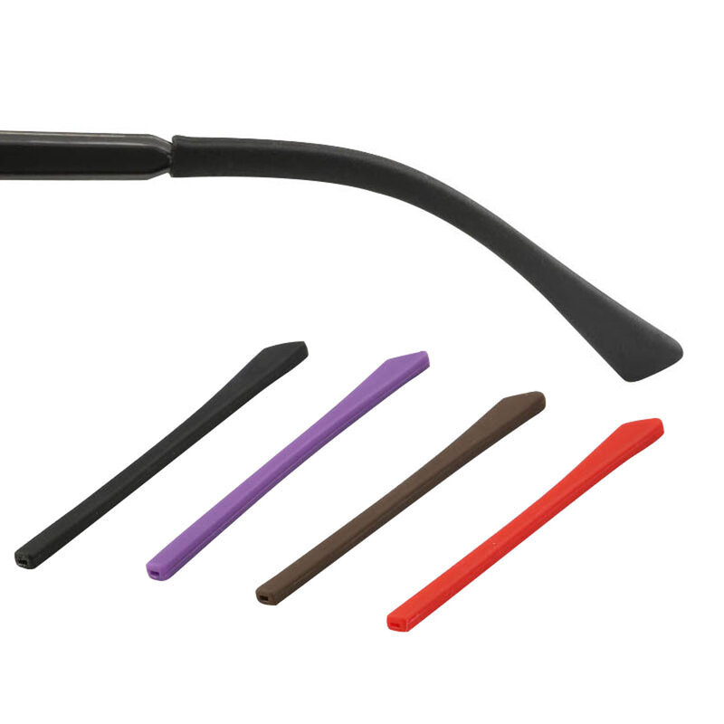 4/10Pcs ซิลิโคน Anti Slip แว่นตาแว่นตา End เคล็ดลับยืดหยุ่นลื่นเคล็ดลับที่วางแว่นอุปกรณ์เสริม