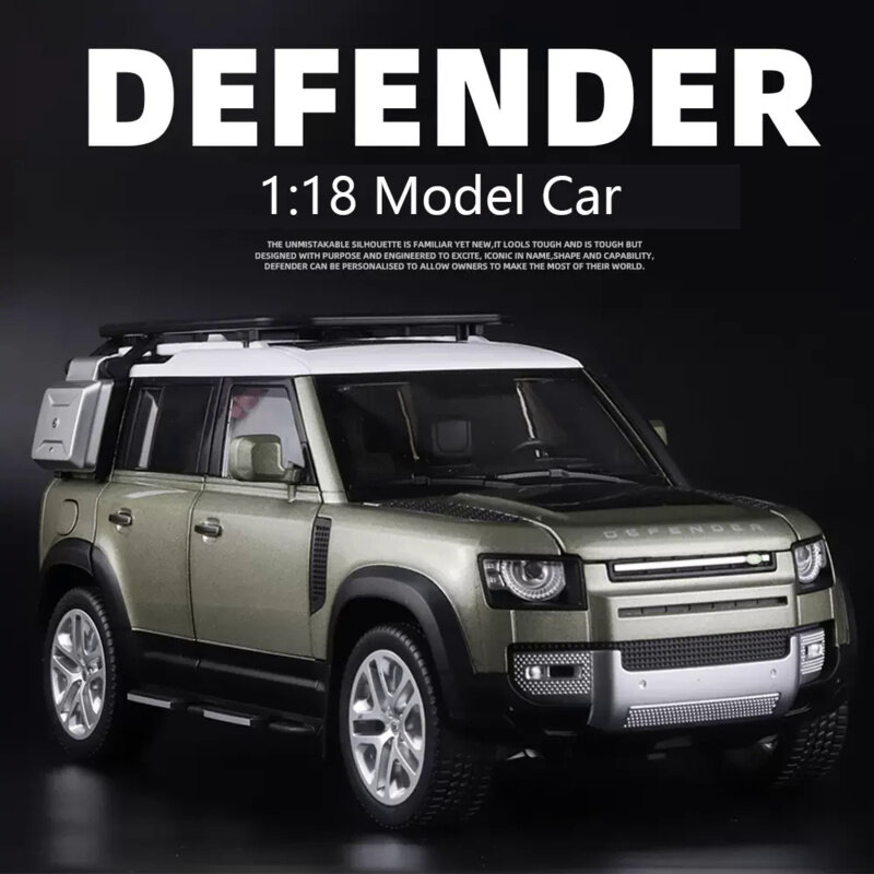Maiisto-Land Rover Defender Modelo De Carro De Liga, Roda Dianteira De Direcção, Veículo Off-Road, Menino Coleção, Presente De Decoração, 1:18