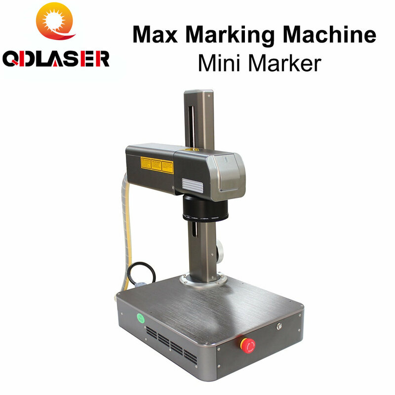 QDLASER mesin penanda Mini 20W, Marker Laser serat untuk menandai logam Stainless Steel