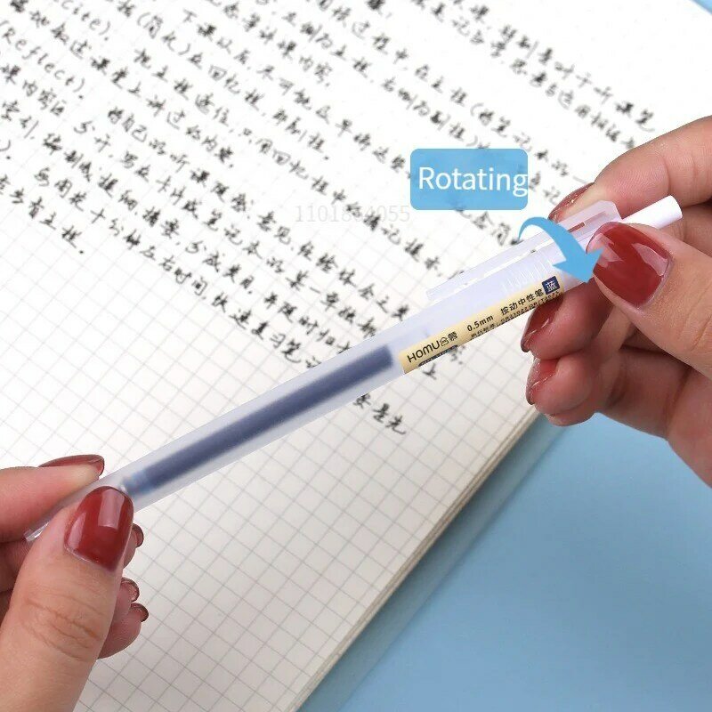 Ensemble de stylos à Gel rétractable 0.5mm, 6/10 pièces, stylos à bille d'encre noir/bleu, pour écriture, bureau, Signature, fournitures scolaires, papeterie