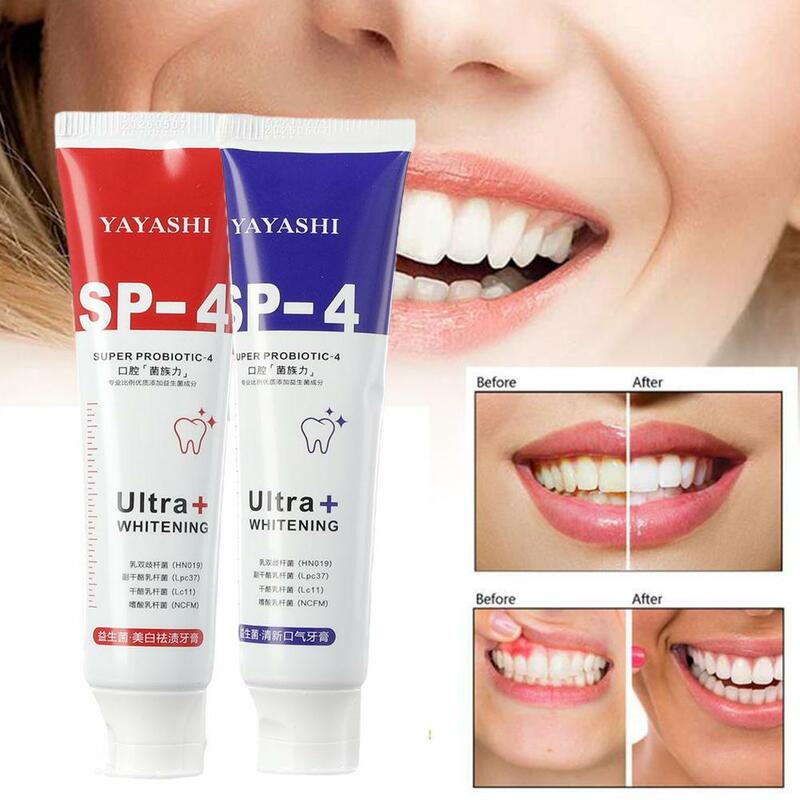 Dentifricio probiotico Sp-4 dentifricio sbiancante schiarente denti freschi gengive salute dei denti cura della bocca pulizia proteggere l'alito L0W4
