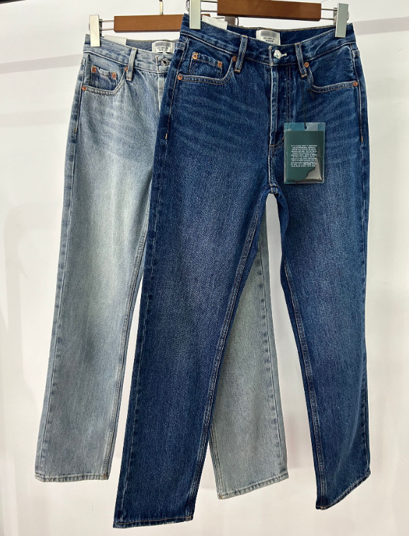 2023 new Women High waisted denim pants fashion casual Straight jeans