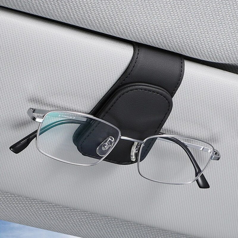 Caja de gafas de sol Universal para coche, Clip para tarjeta, soporte para boletos, sujetador, estuche para bolígrafos, accesorios para automóviles