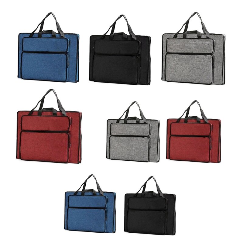 Multifunctional Drawing Board Bag 4K/8K Art Bag with Handle and Zipper Water-Resistant Art Shoulder Bag Gift
