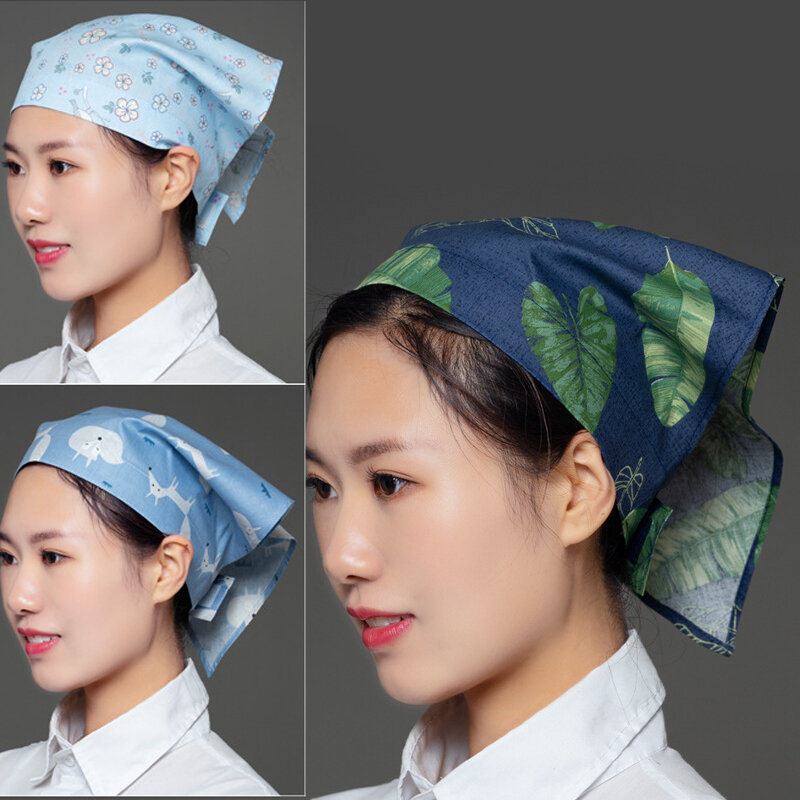 シェフの仕事の帽子日本の料理レストランホテルの人事バーの台所の帽子寿司ターバン女性作業ヘッドスカーフ