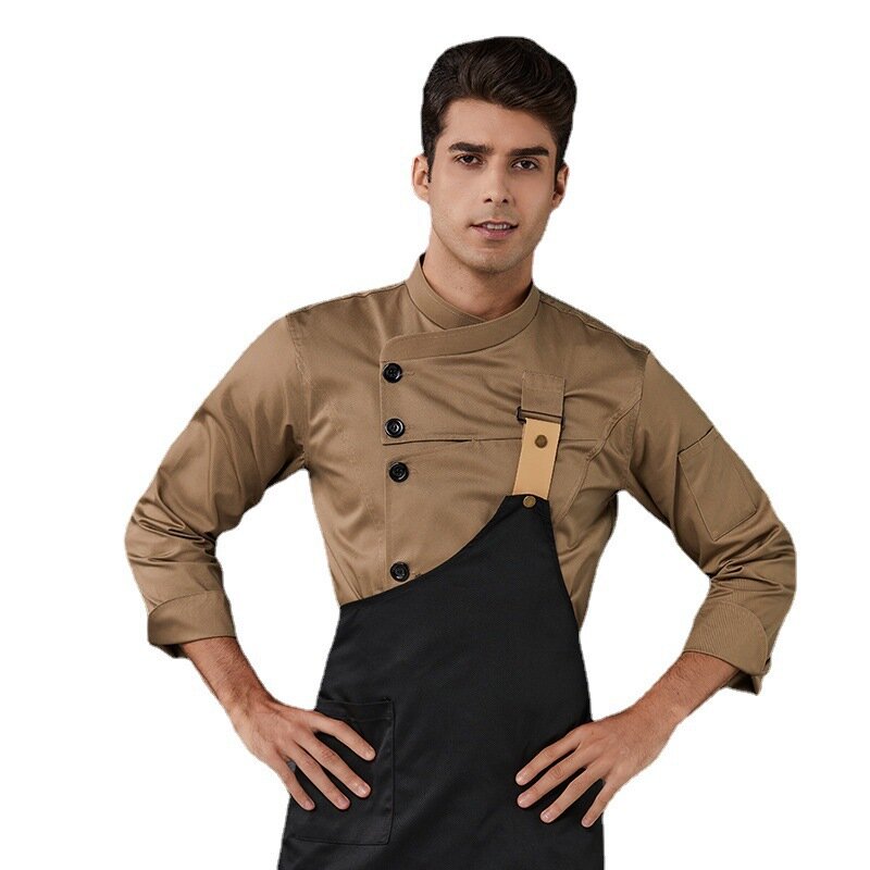 Wyprzedaż spersonalizowana moda restauracja/Bar szefa kuchni kurtka kelner bawełniany wygodny mundur dostosowywany do restauracji i baru