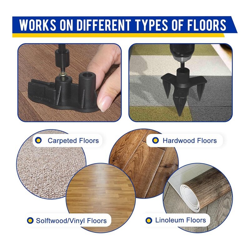 Floor Repair Kit Squeaky Floor Repair Kit For Wood Floors, Eliminate Noise Under Floor,5 Tools And 100 Screws Included