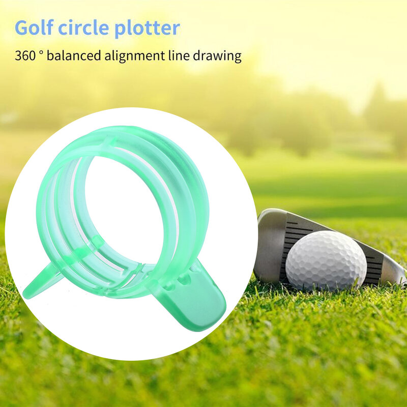 Golf Ball Straight Line Marker Mark Pen 360 Degree Solid Color Template Drawing Exercising Alignment Tool Green