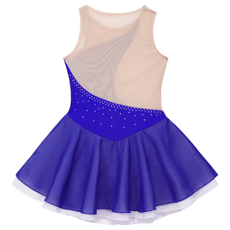 Детское художественное платье для девочек, блестящее женское балетное платье, лирический танцевальный костюм, Облегающий комбинезон для ритмической гимнастики