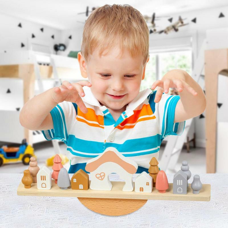 Speelgoed Stapelblok Sets Wip Voorschoolse Hout Speelgoed Met Balansblokken Hout Balans Montessori Speelgoed Voor Stress Release Hand-Oog