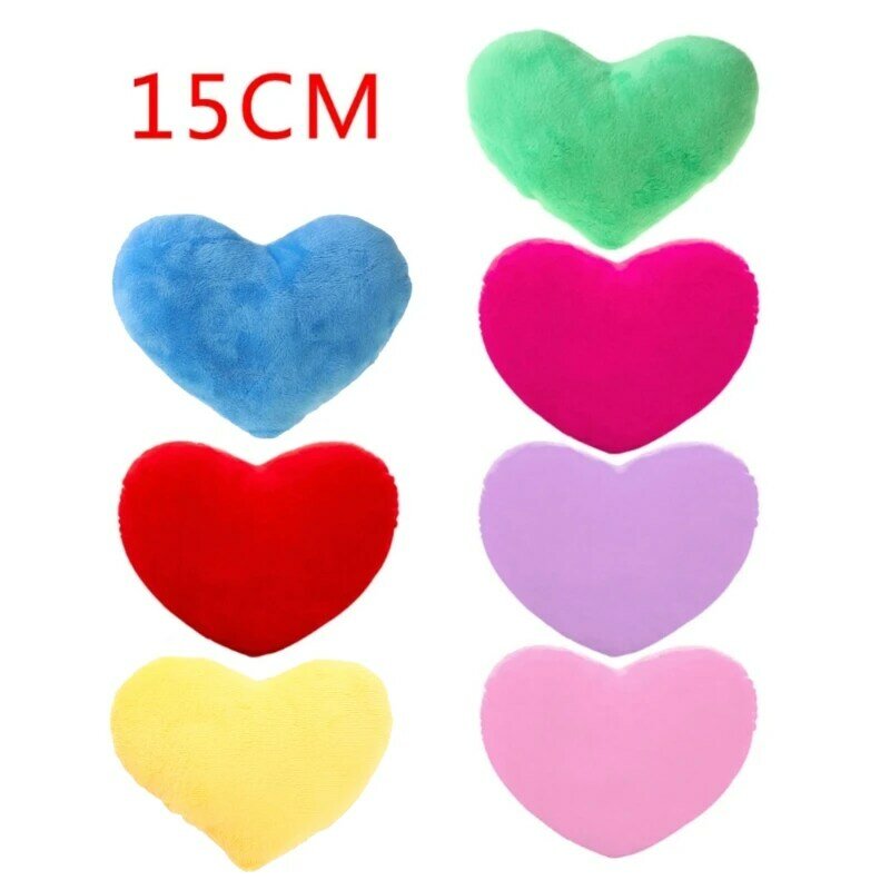 15cm Heart Decorative Throw Pillow PP Cotton Soft for Creative for Doll Lo