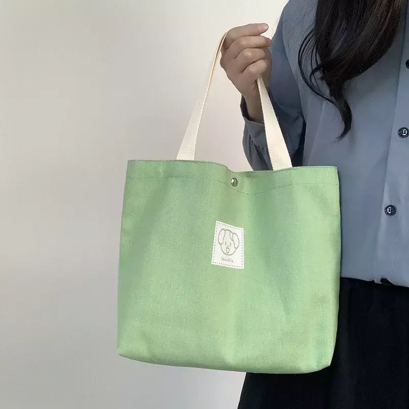 TOUB045, модные холщовые женские сумки-тоуты 2023, японские маленькие хлопковые тканевые дамские сумочки, милые дорожные сумки для пикника