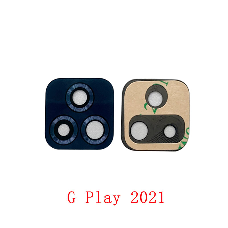 2 Set Kaca Lensa Kamera Belakang Belakang untuk Motorola Moto G100 G60 G50 G30 One 5G UW G Play 2021 Suku Cadang Reparasi Lensa Kaca Kamera
